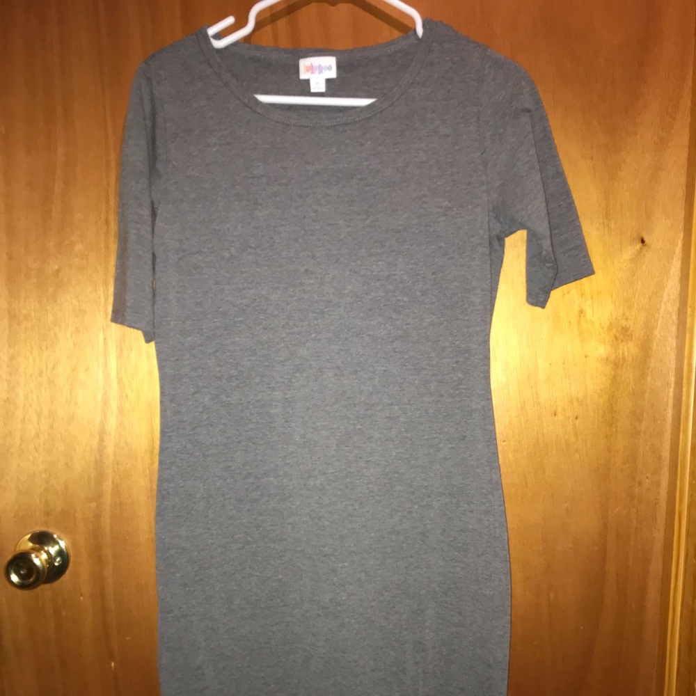 Lularoe Julia. Solid gray Medium NWOT
